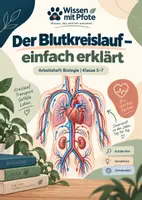 Vorschau - Arbeitsblätter - Biologie: Blutkreislauf einfach erklärt - Deckblatt