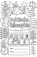 Vorschau - Arbeitsblätter - 2x Deckblatt Praktische Philosophie 9-10 Denker - Seite 1