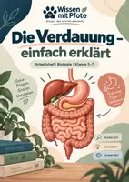 Vorschau - Arbeitsblätter - Biologie: Die Verdauung einfach erklärt - Deckblatt