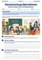 Vorschau - Arbeitsblätter - Verantwortung übernehmen Arbeitsheft Klasse 5 bis 6 Schulstart Material Gruppe Raum und Gesprächskultur - Deckblatt