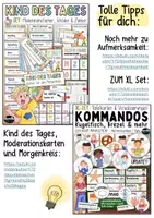 Vorschau - Poster - 7 Kommandos (runde Schilder Set) - Ruhe & Aufmerksamkeit / Stille - Seite 1