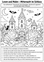 Vorschau - Arbeitsblätter - Lesen und malen - Halloween - Seite 3