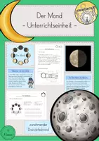 Vorschau - Stundenentwürfe - Mond Sonnensystem Unterrichtseinheit - Deckblatt