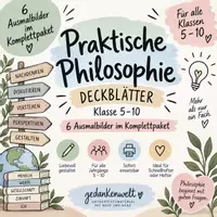 Vorschau - Arbeitsblätter - Komplettpaket Deckblatt Bundle Praktische Philosophie 5-10 - Deckblatt