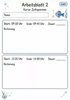 Vorschau - Arbeitsblätter - Zeitspannen Klasse 4 | Mathematik Klasse 4 | 10 Arbeitsblätter als PDF - Seite 2