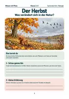 Vorschau - Arbeitsblätter - Sachunterricht: Was verändert sich in der Natur im Herbst? - Seite 1