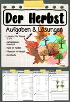 Vorschau - Unterrichtsreihen - Der Herbst - Wetter, Tiere und Pflanzen - Deckblatt