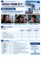 Vorschau - Arbeitsblätter - Voices from 09/11 (listening comprehension) - Seite 1