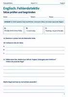 Vorschau - Arbeitsblätter - Englisch Grammatik Fehlerdetektiv Arbeitsheft Klasse 5 bis 6 - Deckblatt