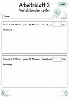 Vorschau - Arbeitsblätter - Uhrzeit Klasse 4 | Mathematik Klasse 4 | 10 Arbeitsblätter als PDF - Seite 2