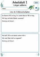 Vorschau - Arbeitsblätter - Sachaufgaben Größen Klasse 4 | Mathematik Klasse 4 | 10 Arbeitsblätter als PDF - Seite 1
