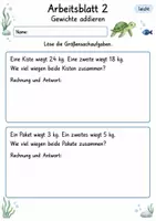 Vorschau - Arbeitsblätter - Sachaufgaben Größen Klasse 4 | Mathematik Klasse 4 | 10 Arbeitsblätter als PDF - Seite 2