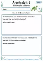 Vorschau - Arbeitsblätter - Sachaufgaben Größen Klasse 4 | Mathematik Klasse 4 | 10 Arbeitsblätter als PDF - Seite 3