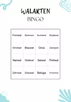 Vorschau - Spiele - Wale und Delfine Bingo Karten: Grundschule - Seite 1