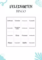Vorschau - Spiele - Wale und Delfine Bingo Karten: Grundschule - Seite 2