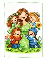 Vorschau - Arbeitsblätter - Es war eine Mutter, die hatte vier Kinder – Liederarbeitung & Jahreszeiten | Musik Grundschule - Seite 2