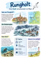 Vorschau - Arbeitsblätter - Lernplakat + AB mit Fragen zum Thema "Rungholt" + Lösungsblatt + Infografik - Deckblatt