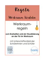 Vorschau - Poster - Regeln Visualisierung Werkraum Türdeko - Deckblatt