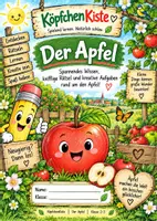 Vorschau - Arbeitsblätter - Apfel Kreuzworträtsel & mehr - KöpfchenKiste - Deckblatt
