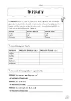 Vorschau - Arbeitsblätter - Imperativ - Deckblatt