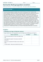 Vorschau - Arbeitsblätter - Arbeitsblatt Englisch Klasse 10 – Gemischte Bedingungssätze verstehen - Deckblatt