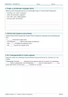 Vorschau - Arbeitsblätter - Arbeitsblatt Englisch Klasse 10 – Present Perfect Progressive verwenden - Seite 1