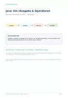 Vorschau - Arbeitsblätter - Java Ein-/Ausgabe & Operatoren – Sek I - Deckblatt
