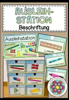 Vorschau - Mal- und Bastelvorlagen - Ausleihstation - Beschriftung für Moppe (3 Designs) - Deckblatt