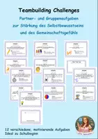 Vorschau - Arbeitsblätter - Kennenlernspiele & Teambuilding Partner- und Gruppenaufgaben - Deckblatt