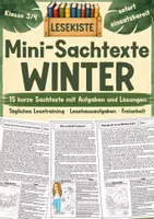 Vorschau - Arbeitsblätter - Paketkiste - 60 Mini-Sachtexte durchs Jahr | Frühling, Sommer, Herbst & Winter | Lesetraining Klasse 3/4 - Seite 1