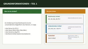 Vorschau - Unterrichtsreihen - Der Artikel – Wissenscheck & Lernzielkontrolle | bestimmter & unbestimmter Artikel – Deutsch Sekundarstufe I 5./6. Klasse / Schulstufe - Seite 3
