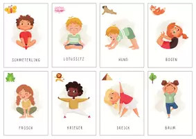 Vorschau - Bildkarten - Yoga Karten für Kinder Kita & Vorschule - Seite 1