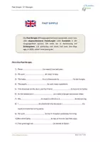 Vorschau - Arbeitsblätter - Past simple - Ü1 Übungen u. Lösungen - Deckblatt