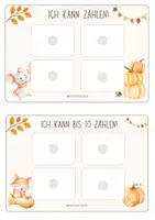 Vorschau - Arbeitsblätter - Zahlen Sortierspiel Herbst Kinder Montessori | Lernspiel Kita Kindergarten | Zuordnen & lernen - Seite 2