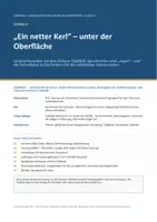 Vorschau - Stundenentwürfe - Kurzgeschichte Stunde 4: Kommunikation in der Kurzgeschichte analyseiren: Ein netter Kerl von g. Wohmann - eisberg-Tafelbild, Sprechverben, Schreibplan für Interpretation - Seite 1