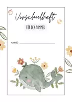 Vorschau - Mal- und Bastelvorlagen - Vorschulheft Sommer, Kindergarten Vorschule Übungen - Seite 1