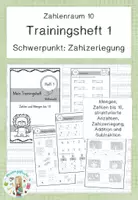 Vorschau - Arbeitsblätter - Trainingsheft Zahlenraum 10 (Teil 1) Zahlzerlegung - Deckblatt