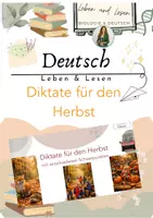 Vorschau - Präsentationen/Tafelbilder - Diktate für den Herbst - Deckblatt