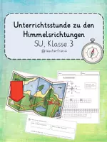 Vorschau - Arbeitsblätter - Unterrichtsstunde zu den Himmelsrichtungen - Deckblatt