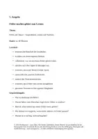 Vorschau - Arbeitsblätter - Lese und Schreibanlass Thema Fehler machen - Deckblatt
