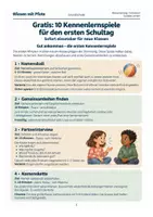 Vorschau - Spiele - Kostenlos: 10 Kennenlernspiele für den ersten Schultag - Seite 1