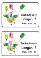 Vorschau - Arbeitsblätter - Sachaufgaben-Kartei, Teil F - Längen 1 - Seite 1