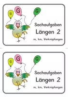 Vorschau - Arbeitsblätter - Sachaufgaben-Kartei, Teil G - Längen 2 - Seite 1