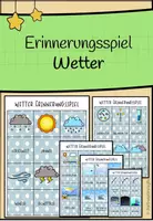 Vorschau - Spiele - Erinnerungsspiel zum Wetter - Deckblatt