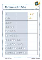 Vorschau - Arbeitsblätter - Einmaleins - Die 2er-Reihe verstehen und automatisieren - Seite 3