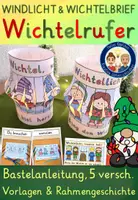 Vorschau - Stundenentwürfe - Ein Wichtel zieht ein - Wichtelbrief & Wichtelrufer Laterne basteln - Deckblatt