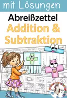 Vorschau - Arbeitsblätter - Abreißzettel - Schriftliche Addition & Subtraktion im Zahlenraum 1000 - ohne Übertrag - Deckblatt