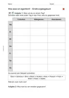 Vorschau - Mal- und Bastelvorlagen - Ernährungstagebuch | dreifach differenzierte Vorlage - Seite 2