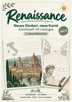 Vorschau - Arbeitsblätter - Renaissance & Humanismus – Neues Denken, neue Kunst | 3. Klasse MS | 15 Seiten mit Lösungen - Deckblatt