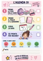 anteprima - Materiale di supporto/inclusione - Agenda visiva scolastica -VERSIONE FEMMINILE E MASCHILE - Pagina 2
